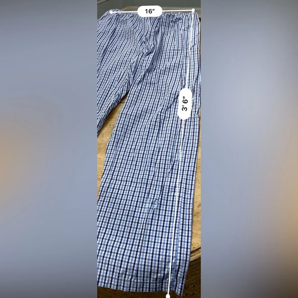 Polo by Ralph Lauren Men’s XL Blue Plaid Cotton Pajama/Lounge Pants‎